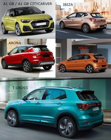 SPRINT04823 , Audi A1 (GB) dal 2019-, Seat Arona dal 2017-, Ibiza dal 2017-, Volkswagen Polo dal 2017-, T Cross dal 2019-, (4 Fix AV2), Taigo 2021-, Skoda Fabia IV Hatchback 11.2021-