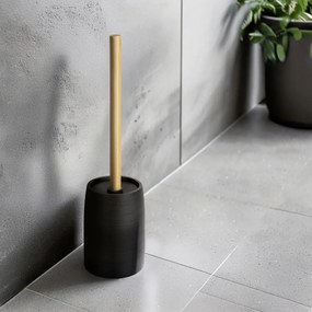 Scopino WC nero opaco in poliresina Altavalle – Wenko