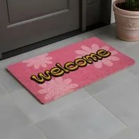 Zerbino 40x70 cm Welcome rosa Zerbinomania