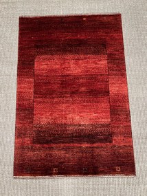 Loribaft Tappeto 60 x 90 Rosso (Iran) Annodato A Mano