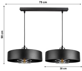 Lampadario a sospensione con filo VEST 2xE27/60W/230V