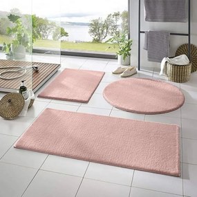 Tappetini da bagno rosa in set da 3 pezzi 50x90 cm - Mila Home