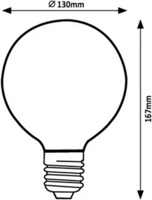 Rabalux 79027 - Lampadina LED decorativa FILAMENT G125 E27/3W/230V 1800K