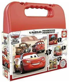 Set di 4 Puzzle Cars On the Road 73 Pezzi