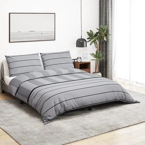 Set Copripiumino Grigio 200x200 Cm İn Cotone /