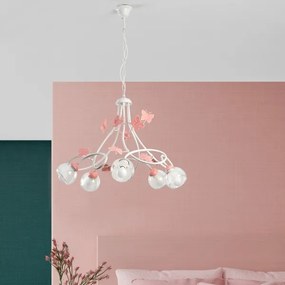 ONLI - Lampadario per bambini BUTTERFLY 5xE14/6W/230V