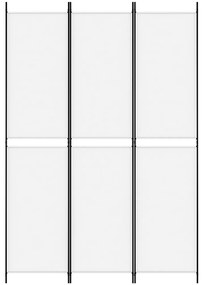 Divisorio a 3 pannelli bianco 150x220 cm in tessuto