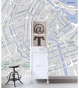 Fotomurale ESTA Mappa, blu 279X280 cm