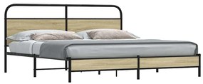 Giroletto Senza Materaso İn Metallo Rovere Sonoma 183x213 Cm /