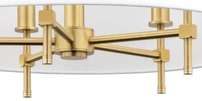 Argon 2132 - Lampadario a sospensione con filo ABBANO 5xE14/7W/230V ottone/bianco