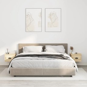 Comodini A Parete 2 Pz Rovere Sonoma 41,5x36x28 Cm /