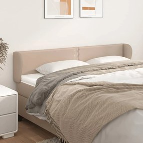 Testiera Ad Orecchio Cappuccino 203x23x78/88 Cm İn Similpelle /