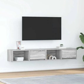 Mobili Tv 2pz Grigio Sonoma 80x31x25,5 Cm Legno Multistrato /