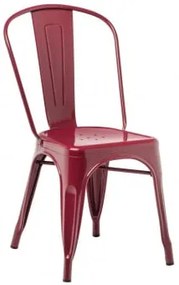 Confezione da 2 sedie impilabili LIX Rosso Bordeaux - Sklum