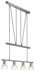 Lampadario LED a sospensione con filo DAYTONA 4xE14/5W/230V 3000K cromo lucido