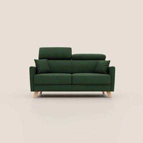 Francy divano letto matrimoniale con poggiatesta regolabili in tessuto impermeabile e smacchiabile T17 verde