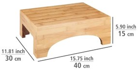 WENKO 24870100 - Sgabello BAMBUSA 40x30 cm marrone