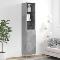 Credenza Grigio Cemento 34,5x34x180 cm in Legno Multistrato 3189625