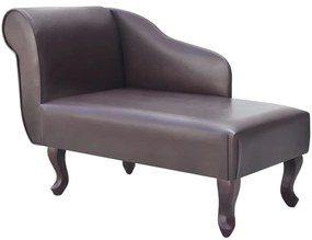 Sedia A Sdraio Marrone İn Similpelle /
