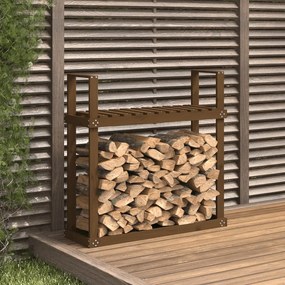 Portalegna Ambra 110x35x108,5 Cm İn Legno Massello Di Pino /