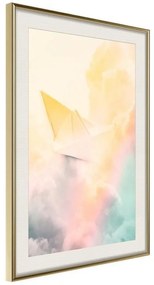 Poster  Paper Boat  Cornice Quadri Cornice d'oro con passe-partout, Larghezza x Altezza Home decor 40x60