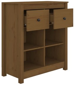 Credenza miele 70x35x80 cm in legno massello di pino