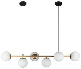 Lampada a sospensione di colore oro, altezza 120 cm Owl - Squid Lighting