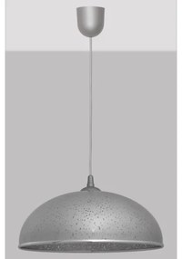 Lampadario su filo CIRCLE 1xE27/15W/230V grigio