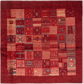 Loribaft Tappeto 210x210 Rosso (Iran) Annodato A Mano