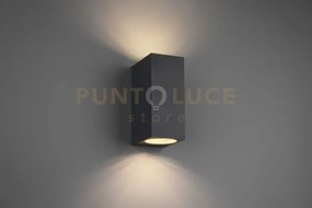 Roya applique da esterno fusione alluminio squadrata antracite a bi...