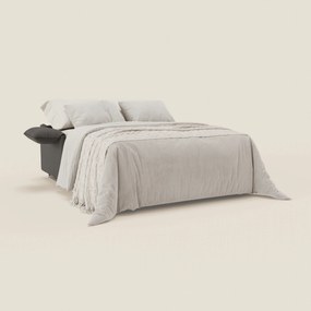 Violetta divano letto materasso H18 cm - poggiatesta reclinabili e braccioli mobili in tessuto impermeabile T13 antracite