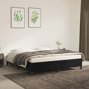 Giroletto Senza Materasso Nero 160x200 Cm İn Velluto /