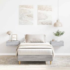 Giroletto Senza Materasso Grigio Sonoma 75x190 Cm İn Truciolato /