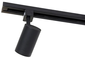 Sistema a binario intelligente nero con 3 faretti e lampada a sospensione monofase - Cavalux Jeana