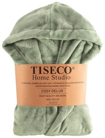 Accappatoio per bambini verde in micropile Delux – Tiseco Home Studio