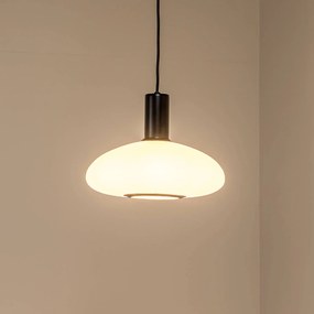 Euluna Lampada a sospensione Milano 1 luce, ovale, bianco