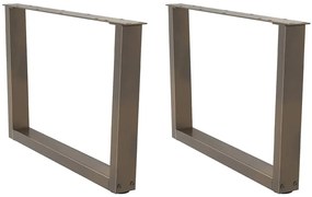 Gambe Per Tavolo Pranzo A V 2pz Naturale 70x(42-43,3)cm Acciaio /