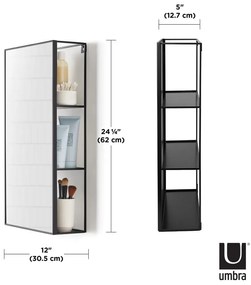 Specchio a parete con mensola 30x62 cm Cubiko - Umbra