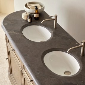 Tikamoon - Mobile in legno di rovere con doppio lavabo 180 Louise