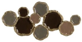 Decorazione da Parete Geometrico Marrone Dorato Ferro 118,7 x 6,4 x 56,5 cm