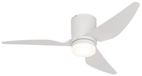 Ventilatore da soffitto bianco 123 cm con LED dimmerabile con telecomando - Patty