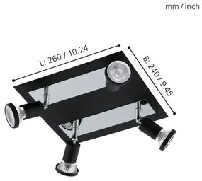 Eglo 94966 - Faretto LED SARRIA 4xGU10-LED/5W/230V