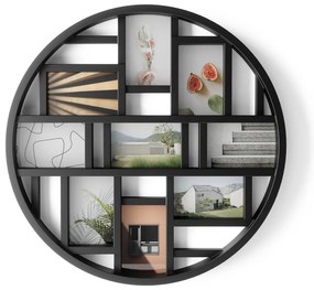 Cornice da parete in plastica nera Luna - Umbra