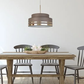 Lampadario a sospensione con filo TAMI 1xE27/60W/230V marrone/oro