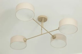 Brilagi - Lampadario a soffitto VIRGO 4xE14/40W/230V crema/oro