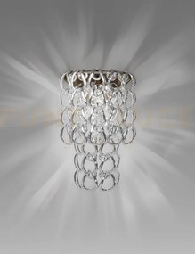 Giogali applique a parete cristallo argento e bronzo opaco 1 luce a...