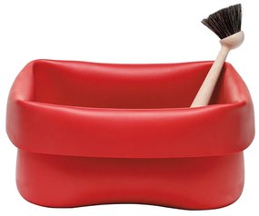 Normann Copenhagen - Vaschetta per il lavaggio w/Spazzola per lavare Rosso/Faggio Normann Copenhage