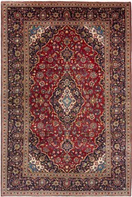 Kashan Tappeto 200x290 Blu (Iran) Annodato A Mano