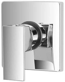 Miscelatore doccia incasso cromato in ottone design squadrato Kubo