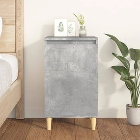 Comodino Grigio Cemento 40x35x70 Cm İn Legno Multistrato /